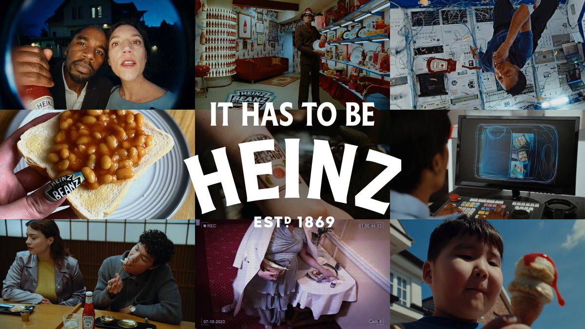 A collage of shots from Heinz new global brand platform celebrating stories of fan love.