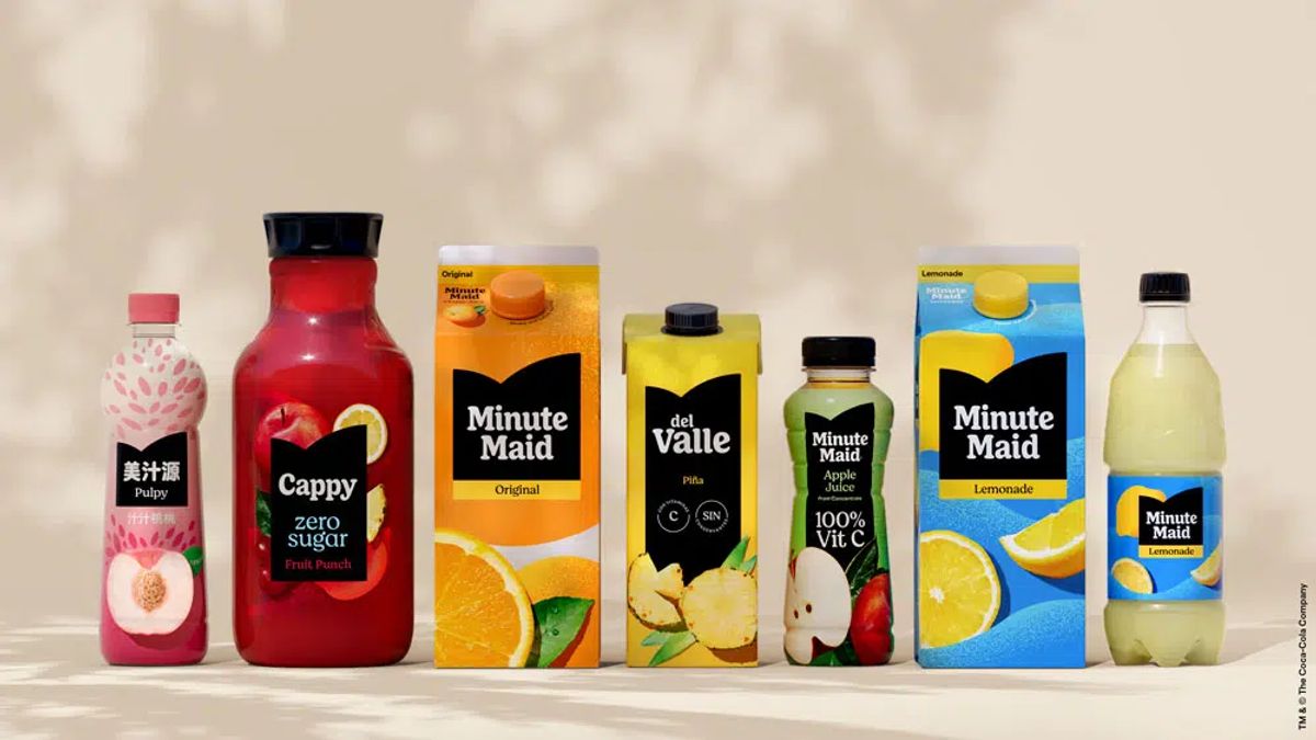 Coca-Cola's Minute Maid brand rebrand packaging