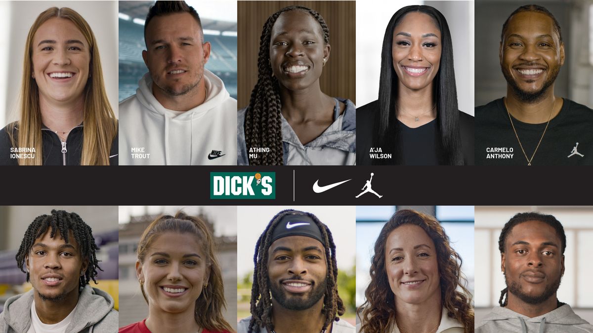 A series of headshots of Nike and Jordan Brand athletes.